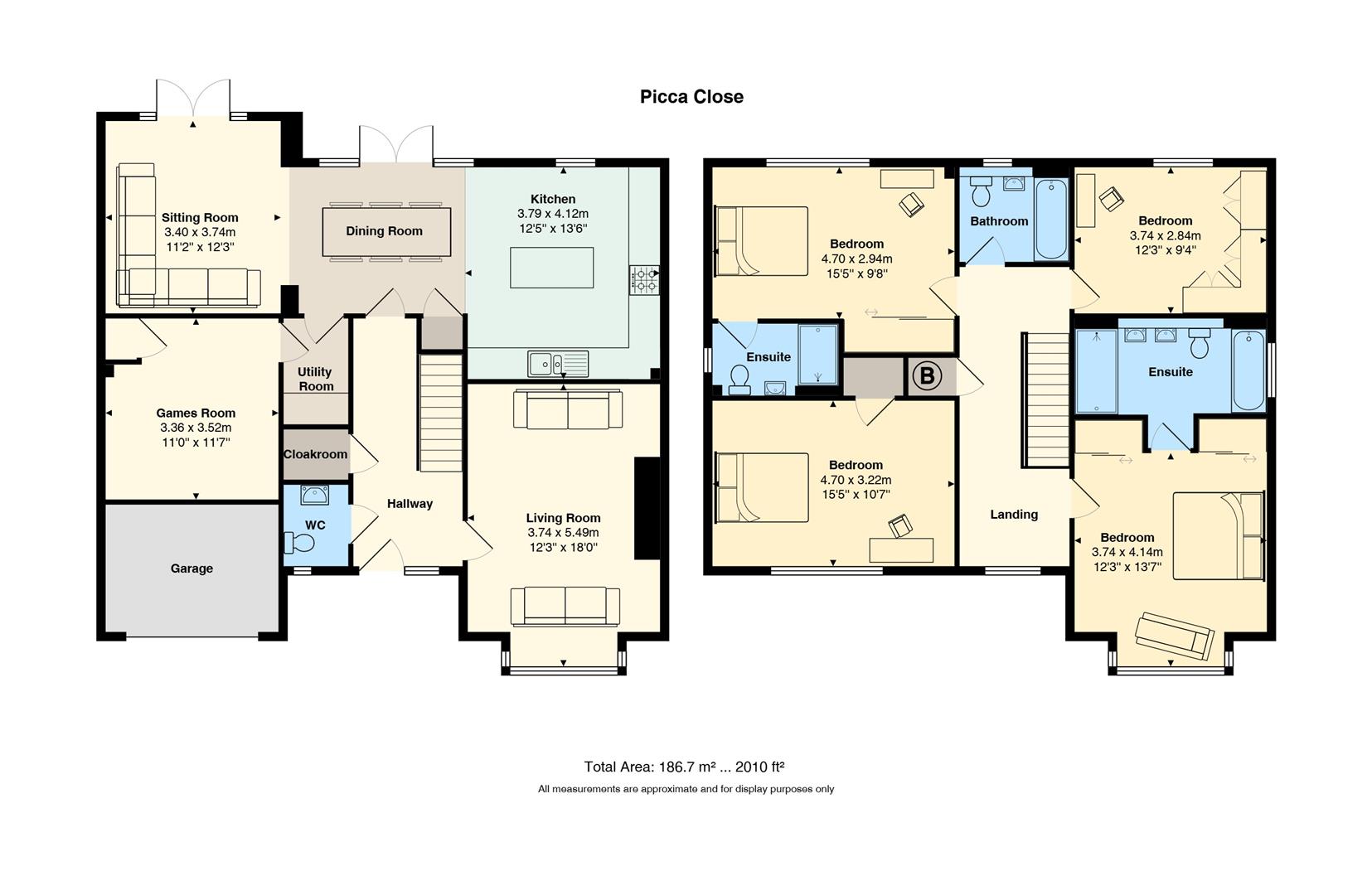 Floorplan for Picca Close, Wenvoe, Cardiff